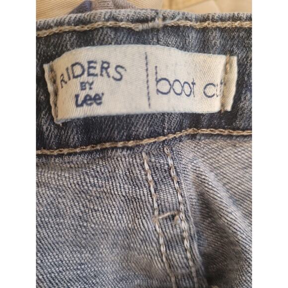 Riders by‎ Lee Straight Women's size 18W Long Wash Blue Denim Jeans 36x30 - Picture 2 of 11